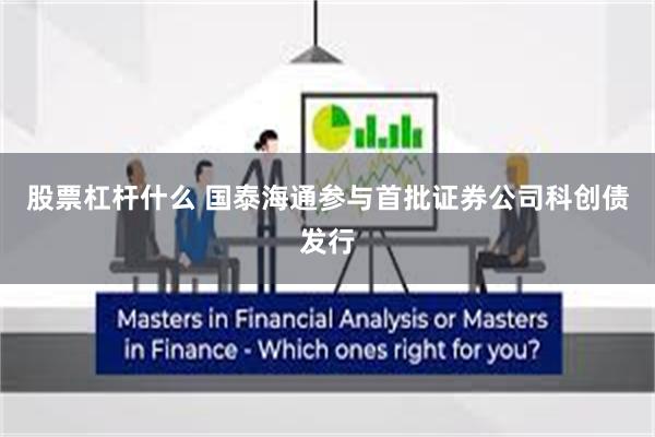 股票杠杆什么 国泰海通参与首批证券公司科创债发行