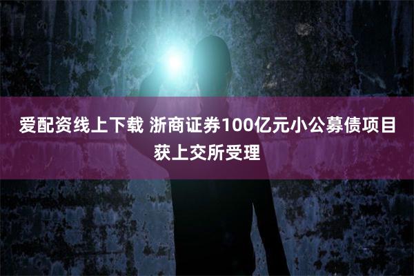 爱配资线上下载 浙商证券100亿元小公募债项目获上交所受理
